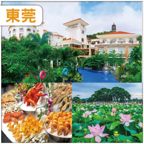 東莞 網評5鑽.橋頭三正半山酒店 豪嘆酒店海鮮刺身 自助晚餐   純玩2天